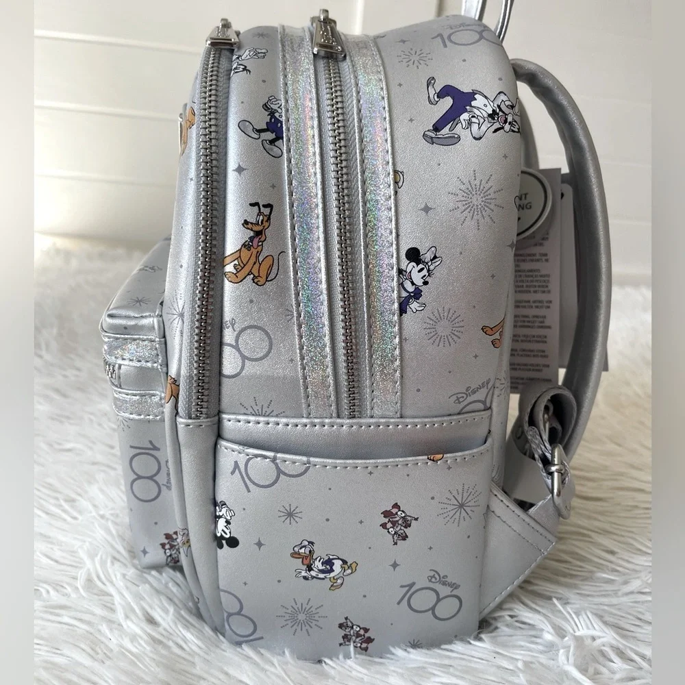 2pc NWT Disney 100 Celebration Mickey & Friends Loungefly Mini Backpack retired